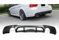 BMW 3-serie E90/E91 2005–2011 Bagdiffusor DPT V-6 (til E90 M-Sport, sort blank) foto 2