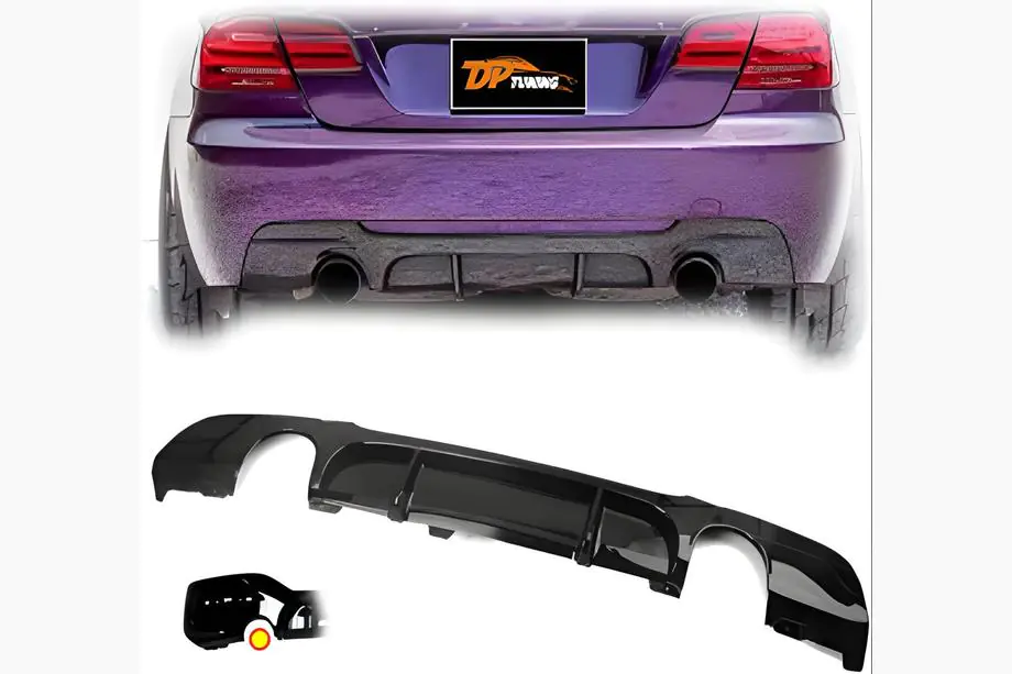 BMW 3-serie E90/E91 2005–2011 Bagdiffusor DPT V-6 (til E90 M-Sport, sort blank) Image