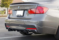 BMW 3-serie F30/F31 2012–2019 Bageste diffuser DPT V-4 (til M-Performance, blank sort) foto 1