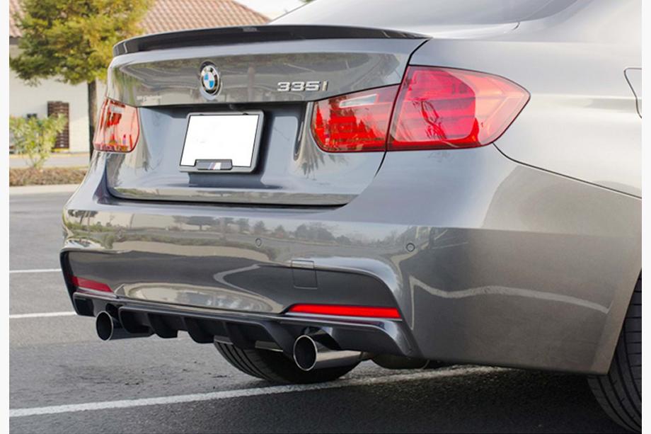BMW 3-serie F30/F31 2012–2019 Bageste diffuser DPT V-4 (til M-Performance, blank sort) Image