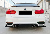 BMW 3-serie F30/F31 2012–2019 Bagdiffuser DPT V-6 (til M3, blank sort) foto 1
