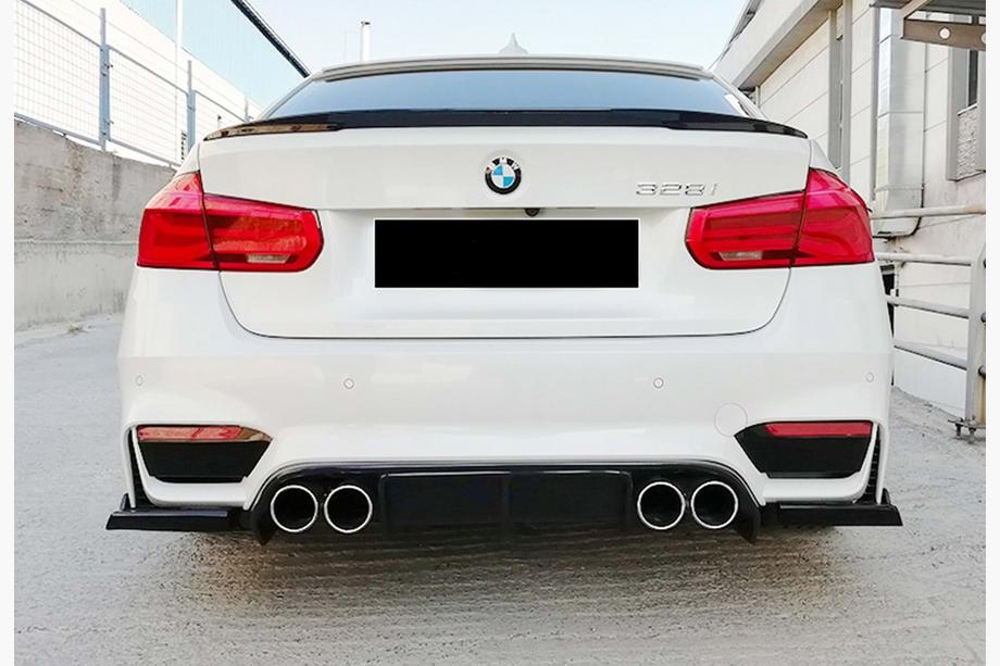 BMW 3-serie F30/F31 2012–2019 Bagdiffusor DPT V-1 (til M3, blank sort) Image