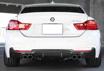 BMW 4-serie F32/F33/F36 2012–2020 Bageste diffuser DPT V-2 (til M-Performans, blank sort) foto 1