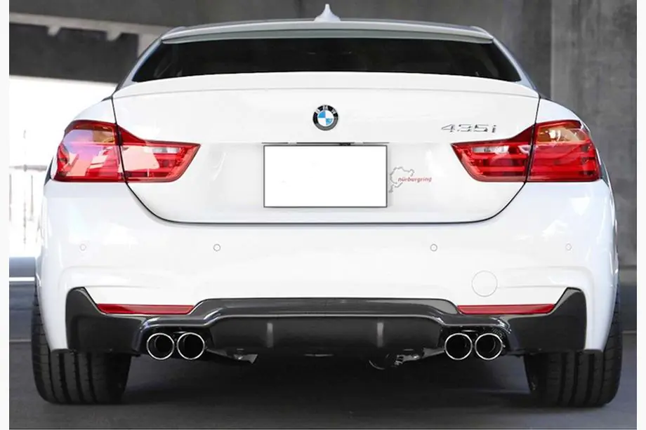 BMW 4-serie F32/F33/F36 2012–2020 Bageste diffuser DPT V-2 (til M-Performans, blank sort) Image