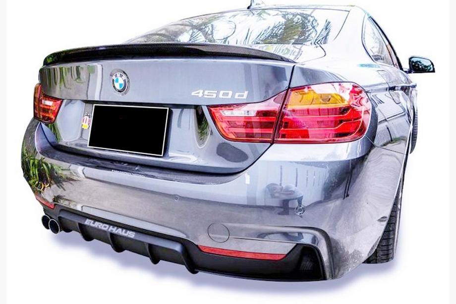 BMW 4-serie F32/F33/F36 2012–2020 Bagdiffuser DPT V-3 (til M-Performans, Coupe, blank sort) Image