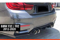 BMW 4-serie F32/F33/F36 2012–2020 Bagdiffuser DPT V-4 (til M-4 Vorstainer, blank sort) foto 1