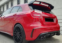 Mercedes A-Klasse W176 2012–2018 DPT bagdiffusor (2012-2015, til Brabus, sort højglans) foto 4