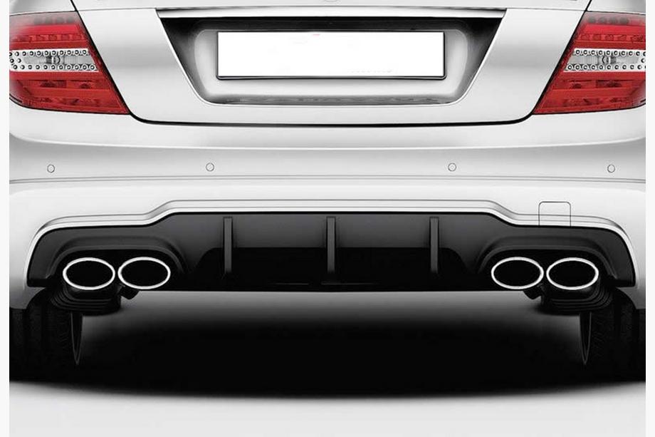 Mercedes C-class W204 2007–2015 Bagdiffusor DPT (2011-2014, til AMG SD, sort højglans) Image