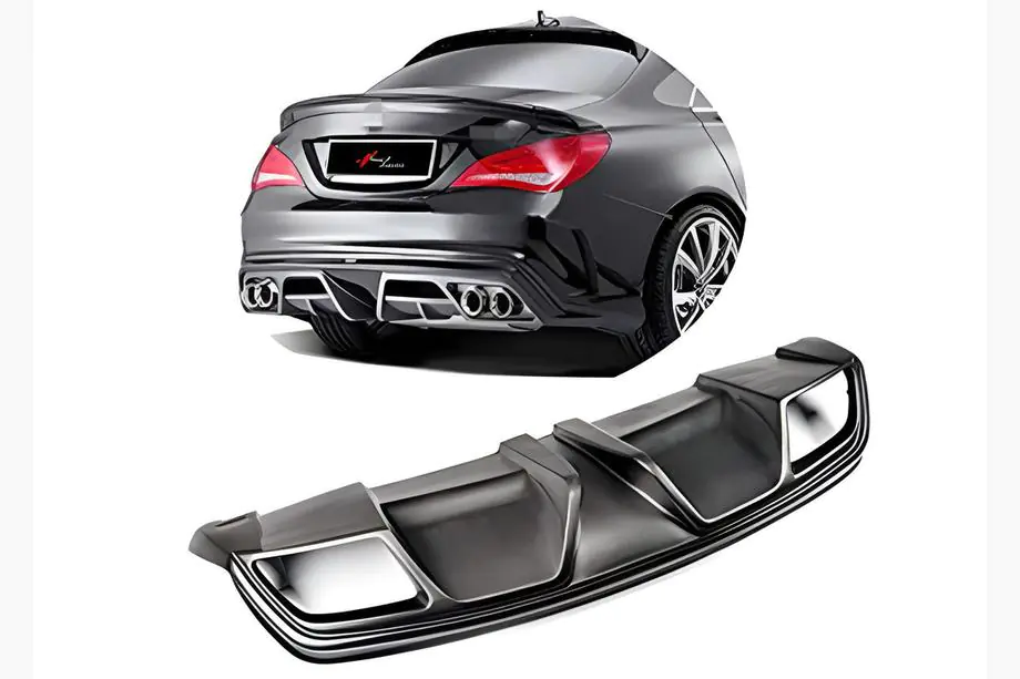 Mercedes CLA C117 2013–2019 Bageste diffuser DPT (sort højglans) Image