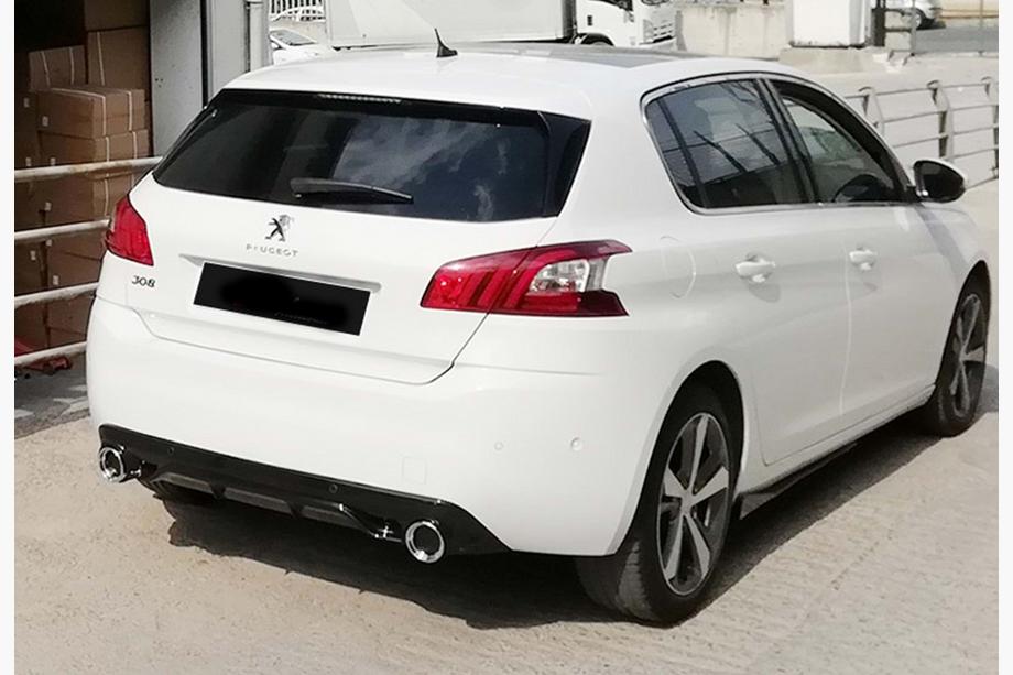 Peugeot 308 2014–2021 Bagdiffuser DPT (HB, højglans sort) Foto 4
