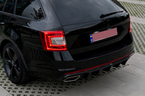 Skoda Octavia III A7 2013–2019 Bagdiffuser DPT V-2 (LB/SW, sort højglans) foto 4