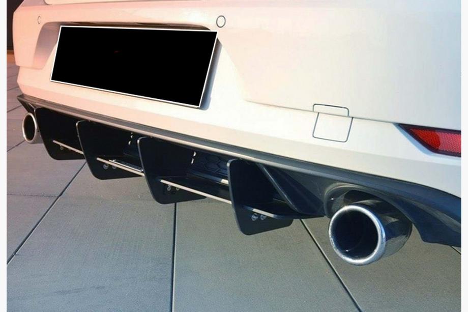 Volkswagen Golf 7/E-Golf 2012–2020 Bagdiffuser DPT V-2 (til GTI, 2017-2019, mat sort) Image