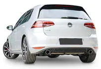 Volkswagen Golf 7/E-Golf 2012–2020 Bagdiffuser DPT V-2 (til GTI, 2012-2017, blank sort) foto 2