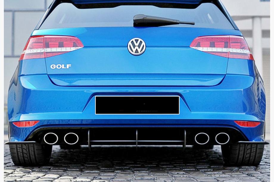Volkswagen Golf 7/E-Golf 2012–2020 Bageste diffuser DPT V-4 (til R / R-Line, 2012-2019, mat sort) Foto 4