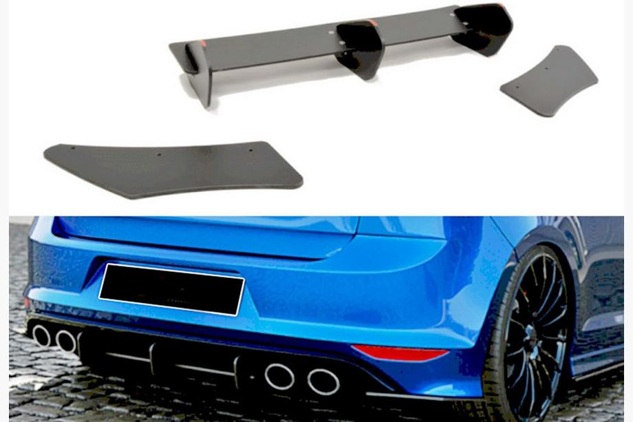 Volkswagen Golf 7/E-Golf 2012–2020 Bageste diffuser DPT V-4 (til R / R-Line, 2012-2019, mat sort) Foto 1