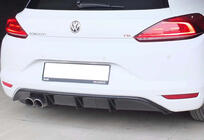 Volkswagen Scirocco 2008–2017 Bagerste diffuser DPT V-5 (2014-2017, sort blank) foto 1