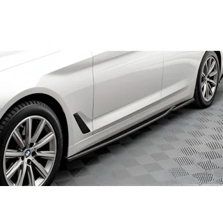 DPT V-2 sideskørt-extensions (til M-Sport/M5 sideskørter, sort højglans)