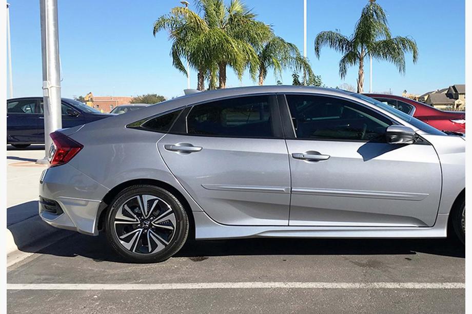 Honda Civic Sedan X 2016–2021 Sideskørter DPT V-1 (til lakering) Image