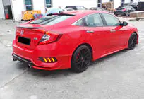 Honda Civic Sedan X 2016–2021 Sideskørter DPT V-3 (til lakering) foto 2