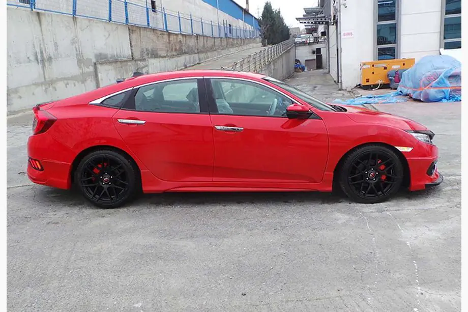 Honda Civic Sedan X 2016–2021 Sideskørter DPT V-3 (til lakering) Image