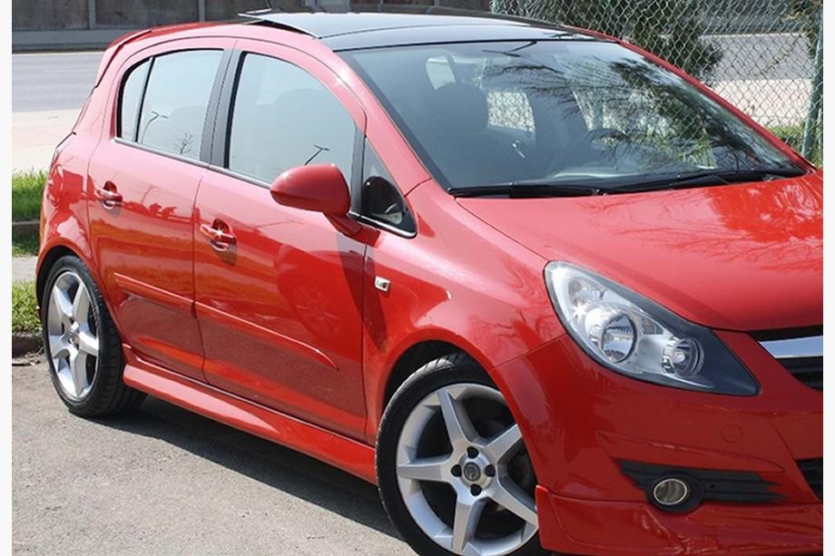 Opel Corsa D 2007–2014 Sideskørter DPT V-1 (sort højglans) Image