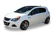 Opel Corsa D 2007–2014 Sideskørter DPT V-2 (blank sort) foto 2