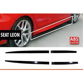 Sidedørsskørter DPT V-5 (sort højglans) Seat Leon 2013–2020