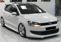 Volkswagen Polo 2010–2017 Sideskørter DPT V-1 (sort højglans) foto 1