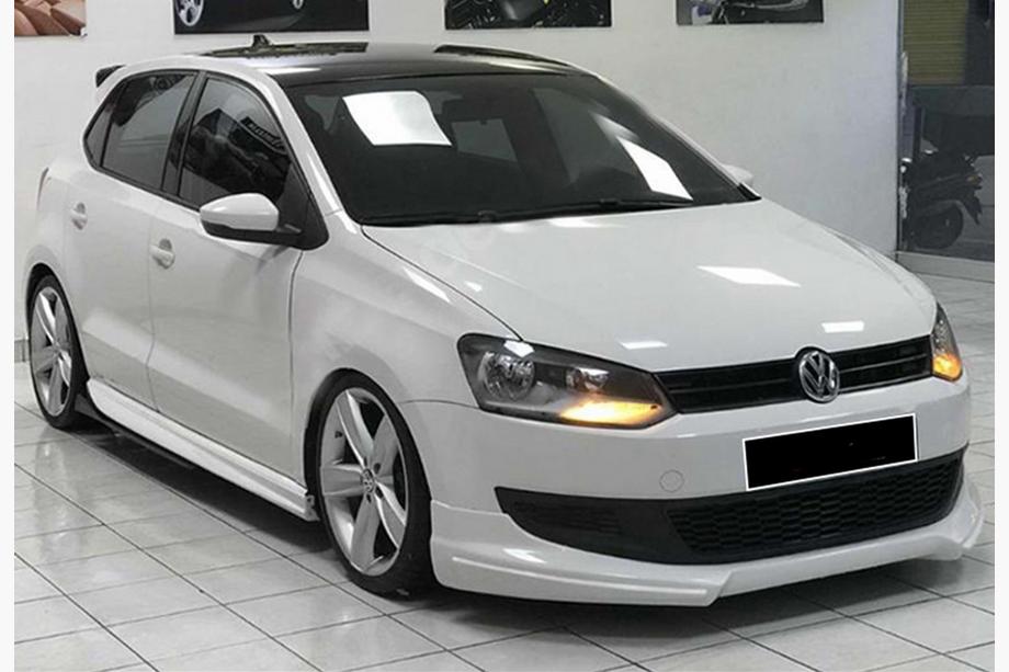 Volkswagen Polo 2010–2017 Sideskørter DPT V-1 (sort højglans) Image