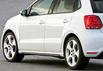 Volkswagen Polo 2010–2017 Sideskørter DPT V-2 (blank sort) foto 3