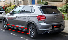 Volkswagen Polo 2017– Sideskørter DPT V-2 (blank sort) foto 1