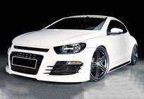 Volkswagen Scirocco 2008–2017 Sideskørter DPT V-2 (blank sort) foto 2