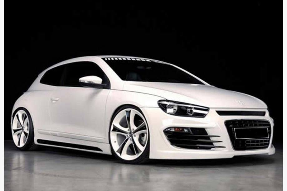 Volkswagen Scirocco 2008–2017 Sideskørter DPT V-2 (blank sort) Image