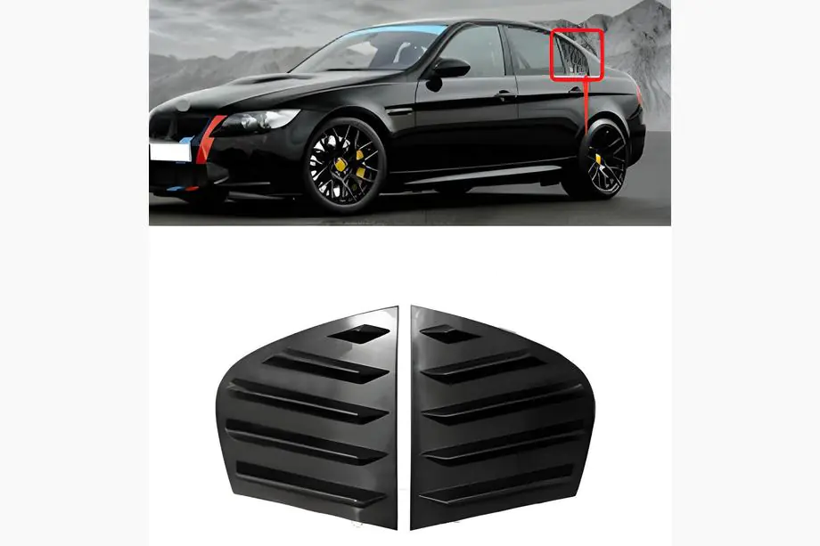 BMW 3-serie E90/E91 2005–2011 Lister til bagruder DPT (sort blank, 2 stk.) Image