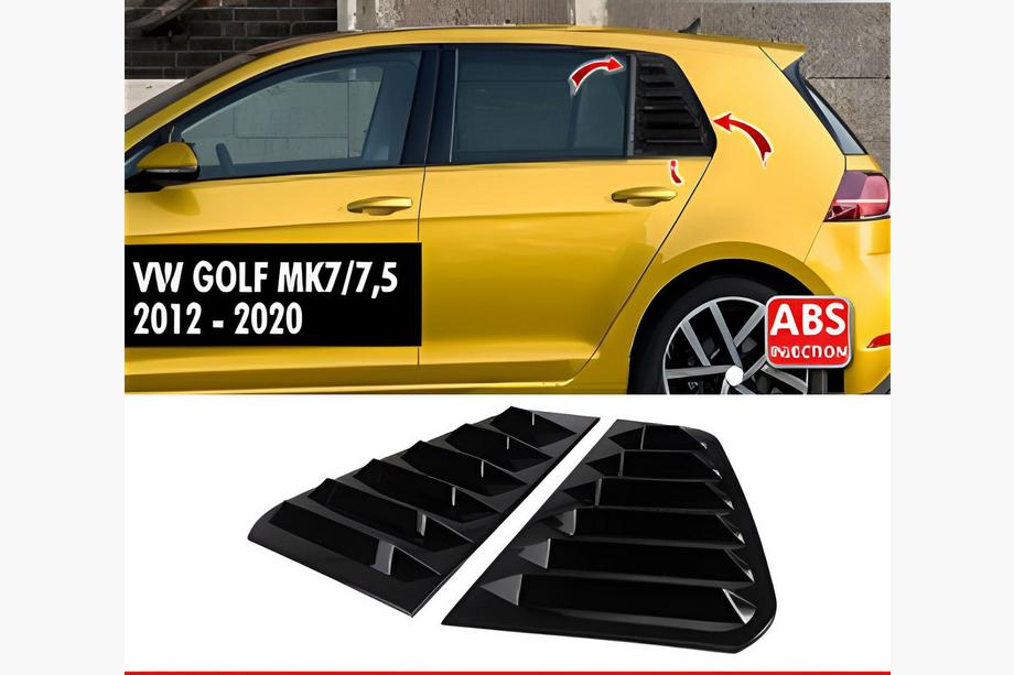 Volkswagen Golf 7/E-Golf 2012–2020 Bagrudeafdækninger DPT V-2 (sort højglans, 2 stk) Image
