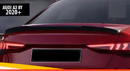 Audi A3 2020– DPT V-2 spoiler (Sedan, sort højglans) foto 1