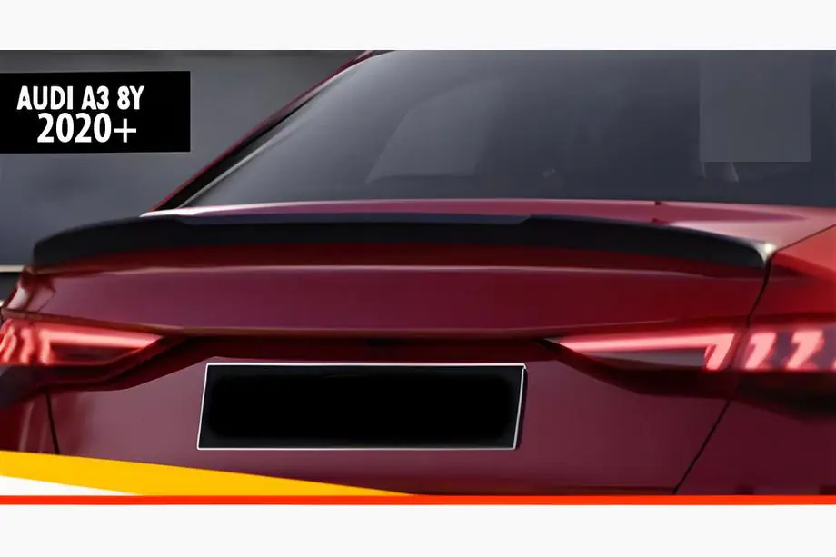 Audi A3 2020– DPT V-2 spoiler (Sedan, sort højglans) Image
