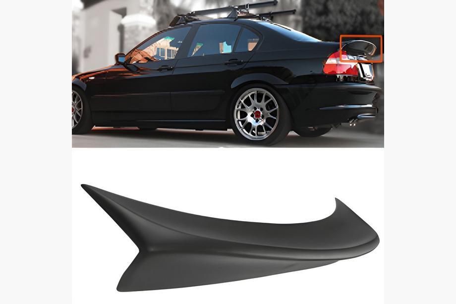 BMW 3-serie E46 1998–2006 CSL-Style V2 spoiler (til SD, sort højglans) Foto 1