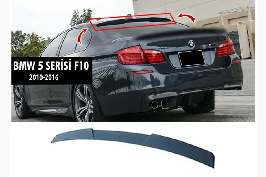 BMW 5-serie F10/F11 2010–2016 M4-Style V1 spoilerlip (til F10, sort højglans) Image