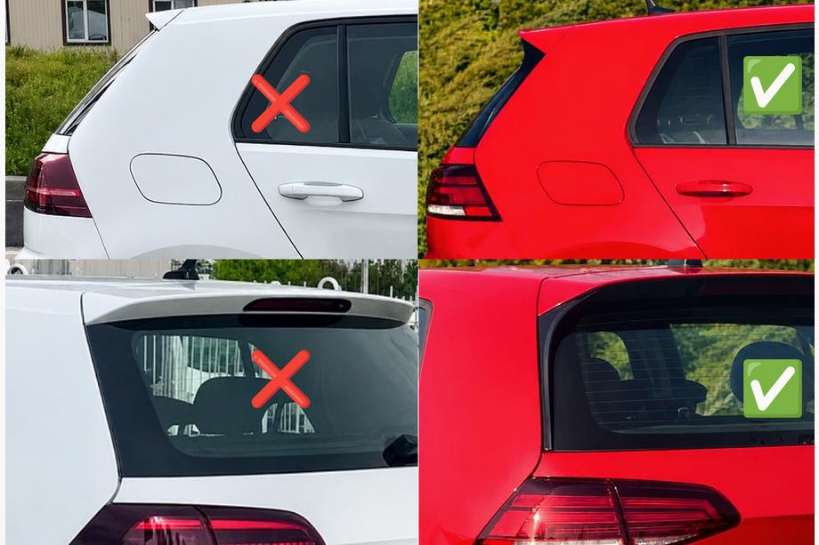 Volkswagen Golf 7/E-Golf 2012–2020 Spoiler DPT V-10 (til GTI / R HB, blank sort) Foto 8