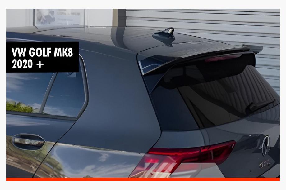Volkswagen Golf 8 2019– DPT V-2 spoiler (HB, blank højglans sort) Image