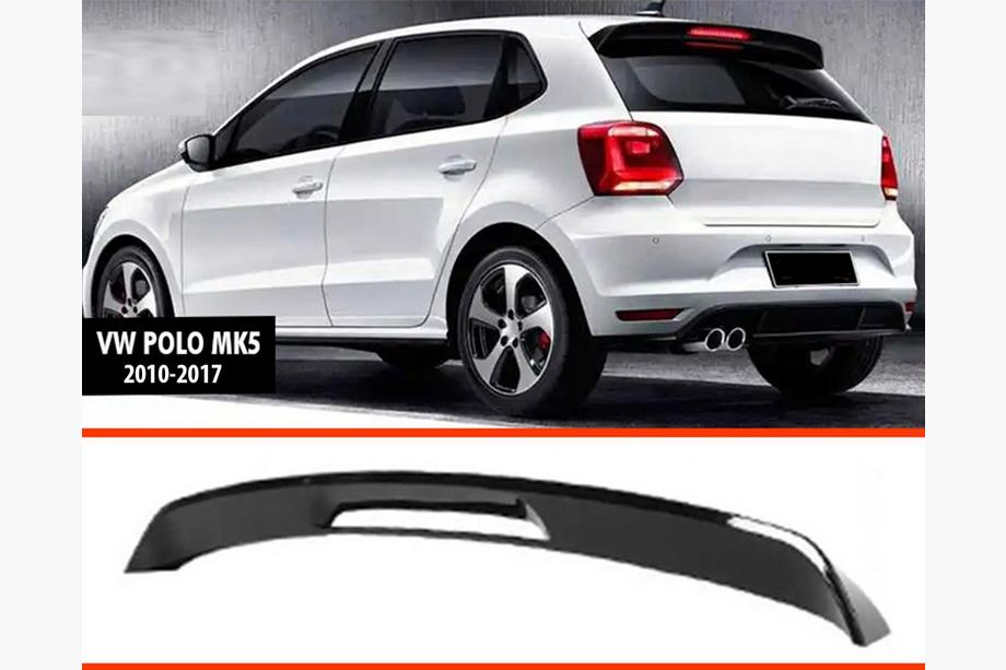 Volkswagen Polo 2010–2017 DPT V-2 spoiler (HB, blank højglans sort) Image