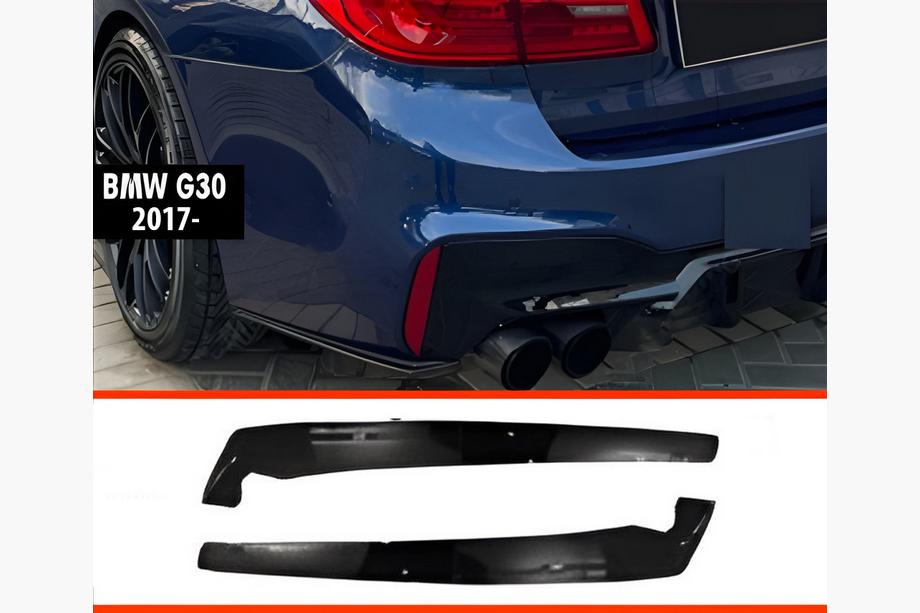 BMW 5-serie G30/G31 2017–2023 Bageste FLAP-indsatse DPT (til M-Sport/M5 F90, sort højglans) Foto 1