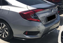 Honda Civic Sedan X 2016–2021 Bageste FLAP-tilføjelser DPT (blank sort) foto 1