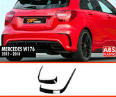 Mercedes A-Klasse W176 2012–2018 DPT bagspoiler-udtagsdæksler (blank sort) foto 1