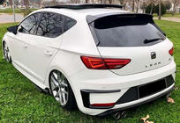 Seat Leon 2013–2020 Canards til bagkofanger DPT (2017-2020, 2 stk, blank sort) foto 1