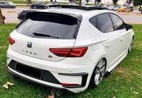 Seat Leon 2013–2020 Canards til bagkofanger DPT (2017-2020, 2 stk, blank sort) foto 3