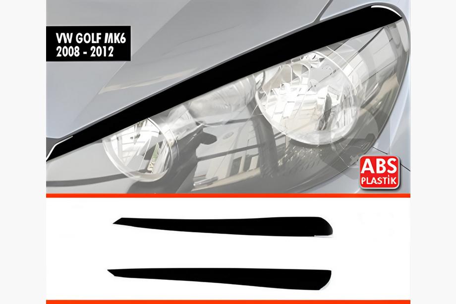 Volkswagen Golf 6 2008–2014 DPT forlygtevipper (2 stk., sort højglans) Image