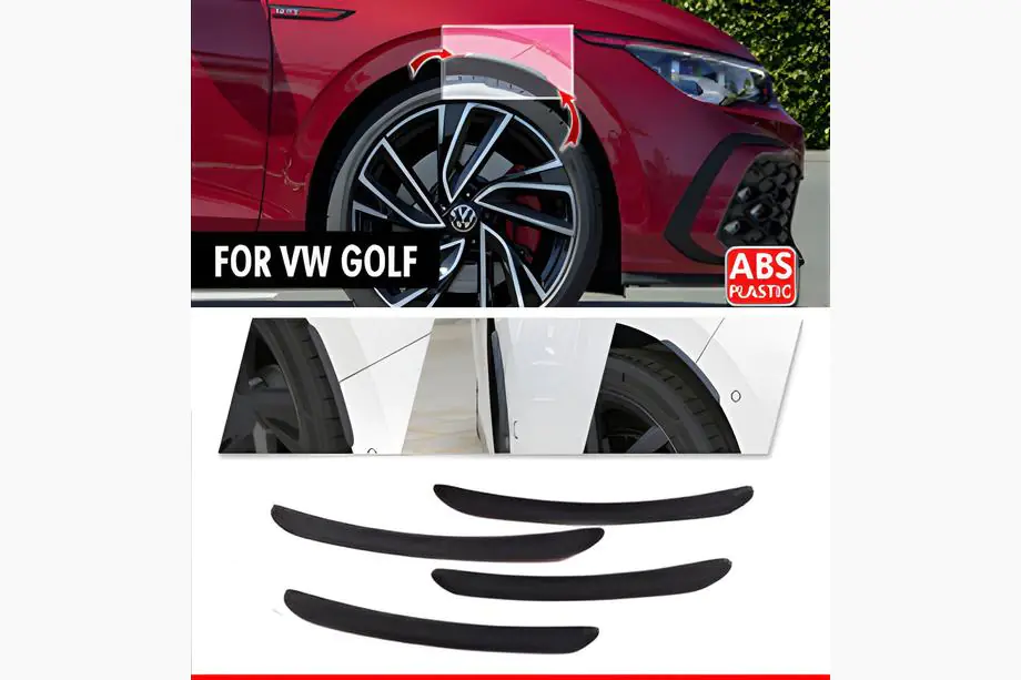 Volkswagen Golf 7/E-Golf 2012–2020 Skærmkantlister DPT (4 stk., sorte) Image
