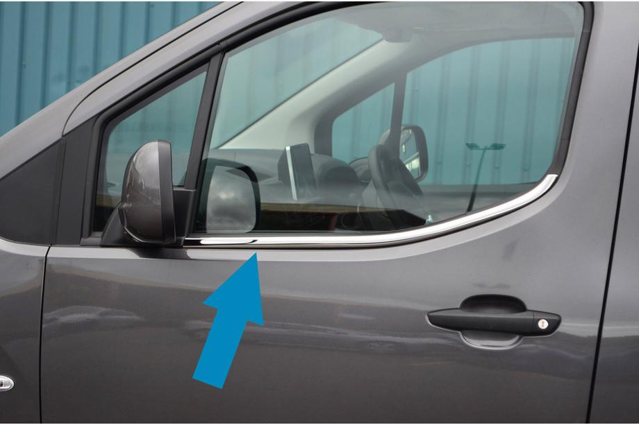 Toyota Proace City 2016– Vindueslister Omsa Line (2 stk., rustfrit stål) Image